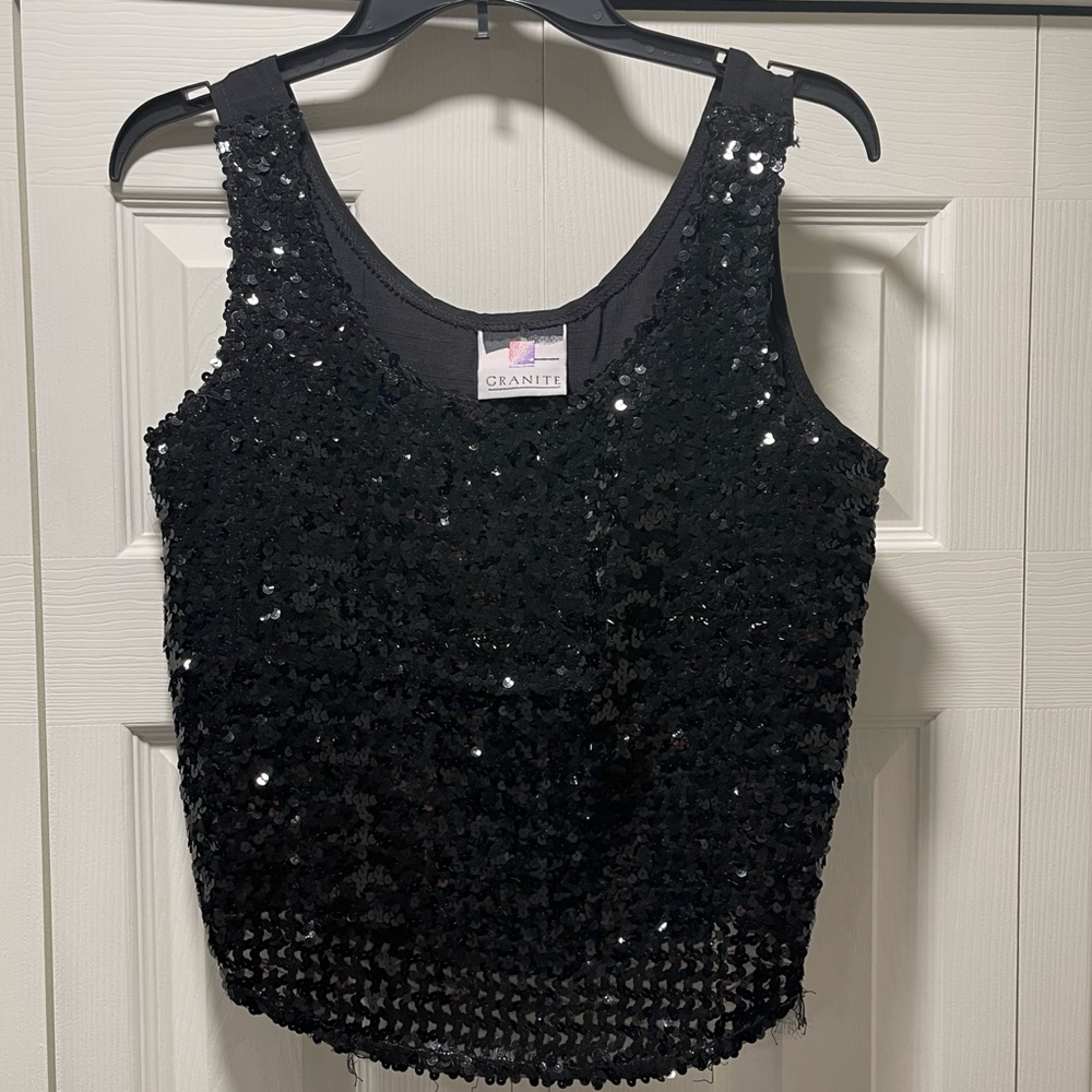 Granite Tank Top Sequins